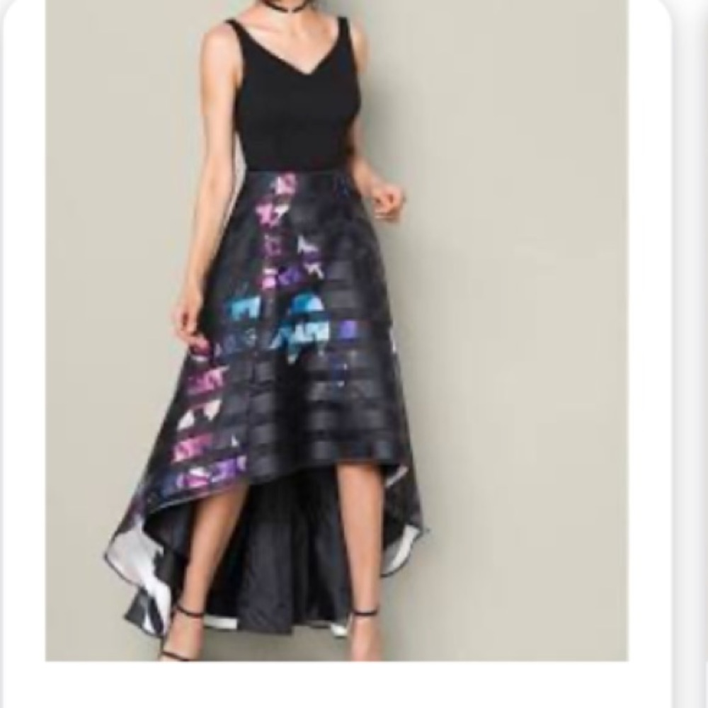 Venus printed high low dress